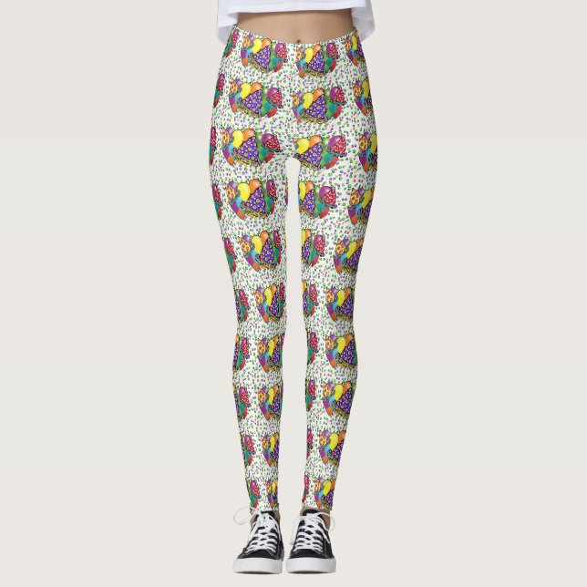 BIRTHDAY HATS DESIGN LEGGINGS (Vorderseite)