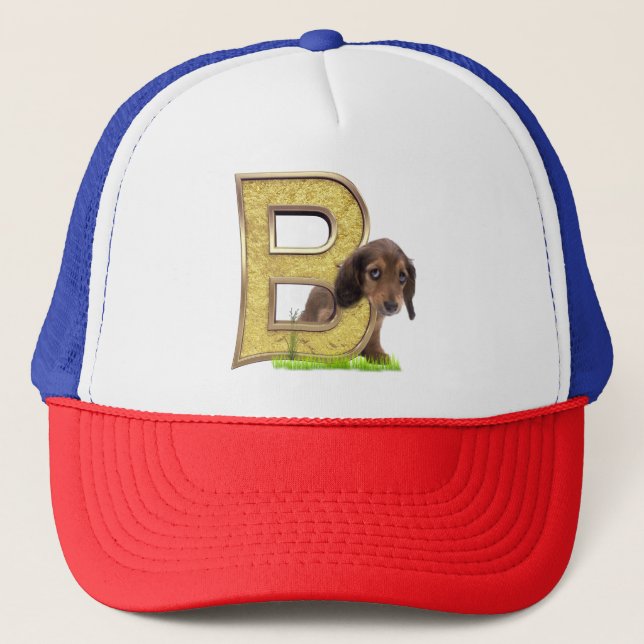Birthday-Hauptstadt- Brief-B Art Trucker Hat Truckerkappe (Vorderseite)