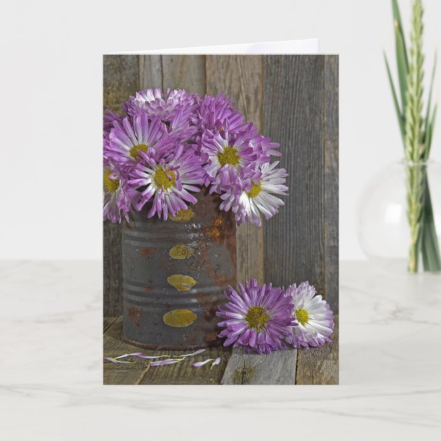Birthday Herbst Mum Bouquet Karte (Vorderseite)