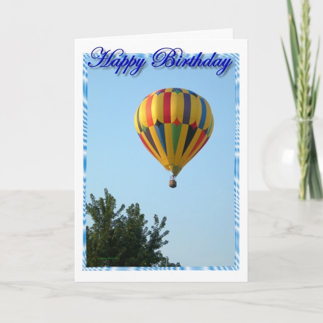 Birthday Hot Air Ballon Karte (Vorderseite)