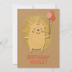 Birthday Hugs Igel Card
