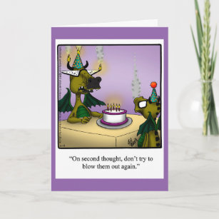 Birthday Humor Dragons Greeting Card For Kids Karte
