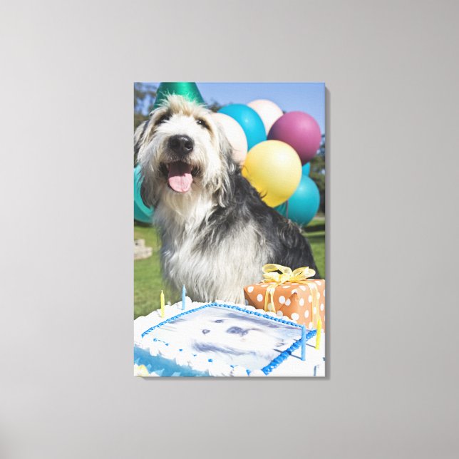 Birthday Hund Leinwanddruck (Vorderseite)