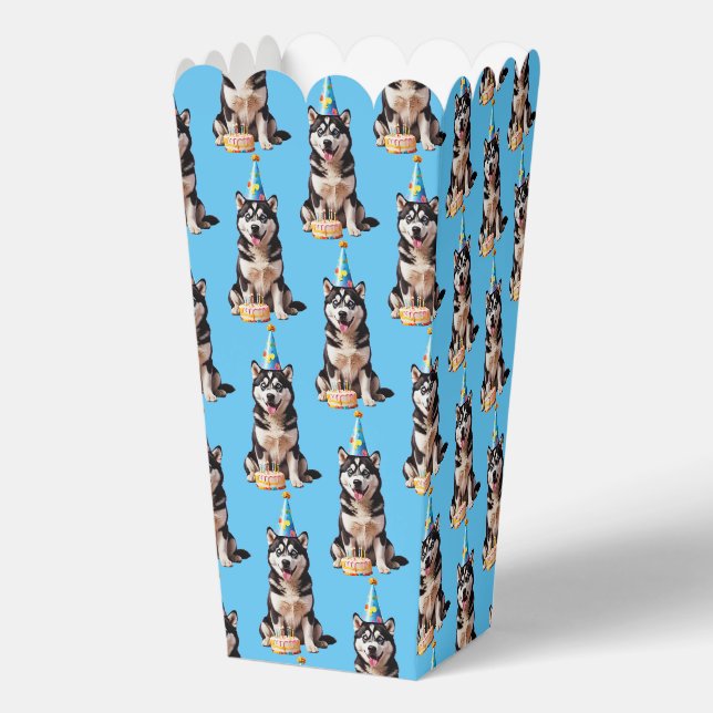 Birthday Husky Dog Geschenkschachtel (Vorderseite)