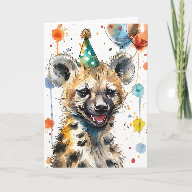 Birthday Hyena Karte (Vorderseite)