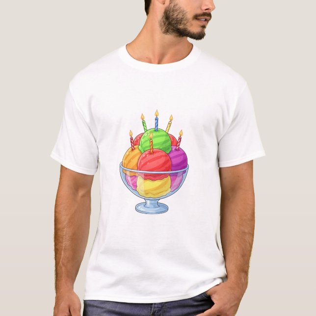 Birthday Ice Cream Sundae T-Shirt (Vorderseite)