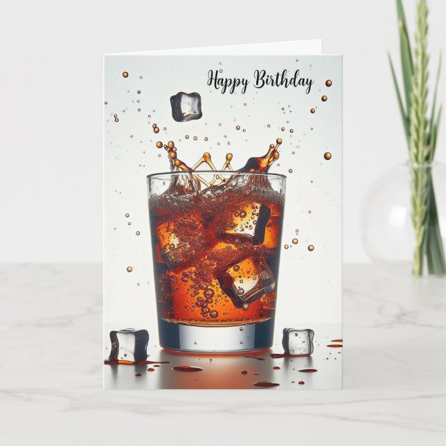 Birthday Ice Cube Splash Karte (Vorderseite)