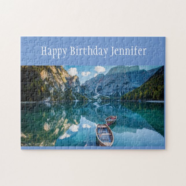 Birthday Individuelle Name Berg Canoe Wildernes (Horizontal)