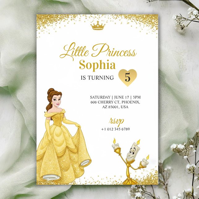 Birthday Invitation featuring a princess Einladung (Von Creator hochgeladen)