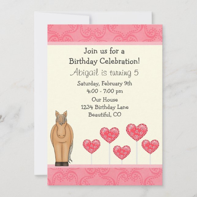 Birthday Invitation for Girls Einladung (Vorderseite)