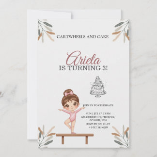 Birthday invitation in floral accent themed  einladung