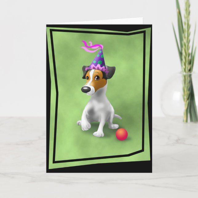Birthday JackRusselB Karte (Vorderseite)