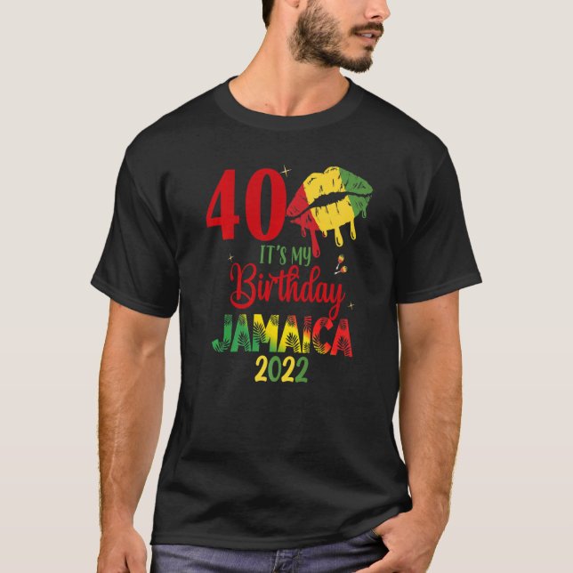 Birthday Jamaica Girl 30. 50. Party Outfit Match T-Shirt (Vorderseite)
