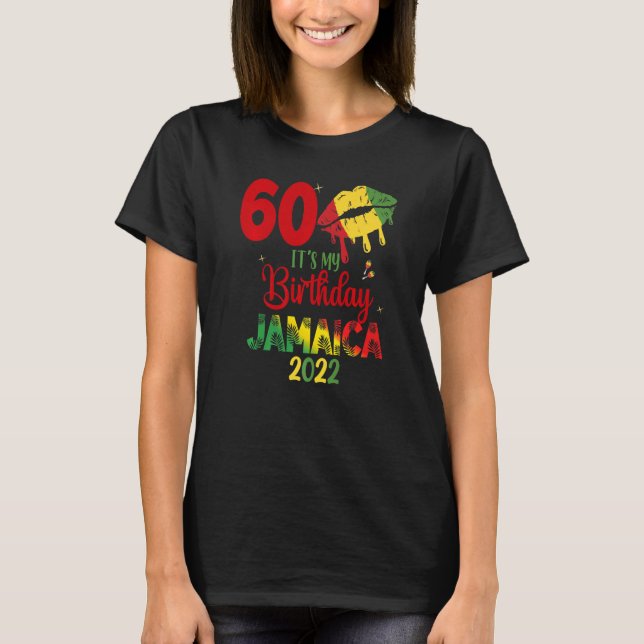 Birthday Jamaica Girl 30. 50. Party Outfit Match T-Shirt (Vorderseite)