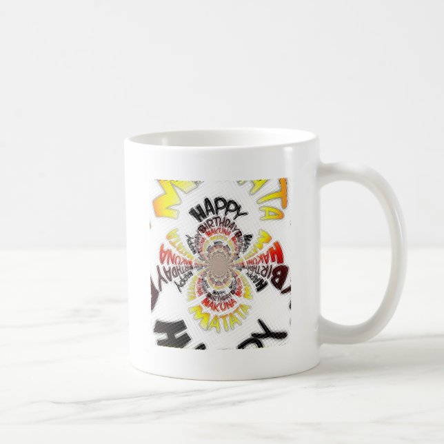Birthday Kaleidoskop Art Print Kaffeetasse (Rechts)