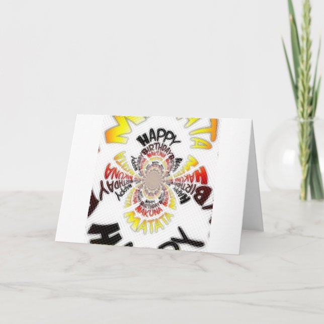 Birthday Kaleidoskop Art Print Karte (Vorderseite)