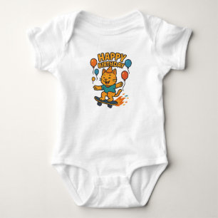 Birthday KATO - Fun Skater Cat Birthday Shirt für