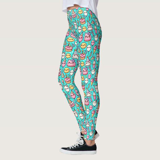 Birthday Kawaii Pattern Leggings (Links)