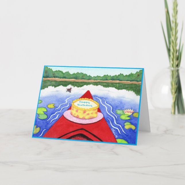 Birthday Kayak Karte (Vorderseite)