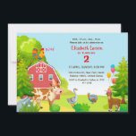 Birthday Kids Farm Animal Theme Party Einladung<br><div class="desc">Mit unserer wunderschönen Geburtstagskinder Farm Animal Theme Party Einladung können Sie den besonderen Tag Ihres Kindes ganz einfach verkünden! Diese bezaubernde Einladung vereint das Wesen einer festlichen Farm-Feier mit einer köstlichen Auswahl an Nutztieren inmitten einer rustikalen Kulisse. Ob Kuh 1. Geburtstag oder eine Farm Heilige Kuh Extravaganza, diese Einladung lädt...</div>