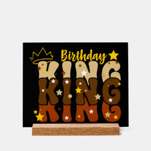Birthday King Groovy Typo Acrylschild