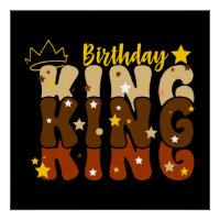 Birthday King Groovy Typo