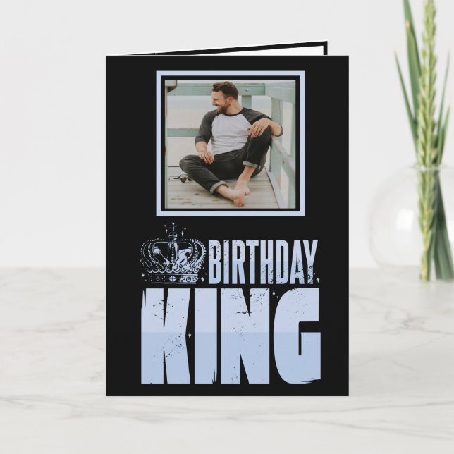 Birthday King Happy Birthday Karte (Vorderseite)