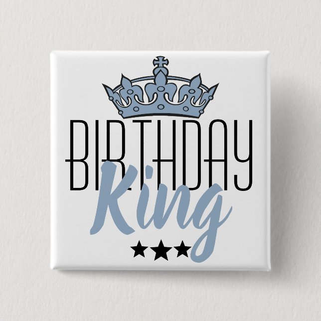 Birthday King und Blue Crown Button (Vorderseite)