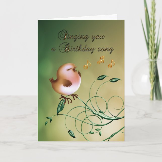 Birthday little Bird pour toute carte d'occasion (Devant)