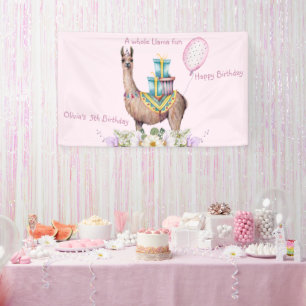 Birthday Llama Banner