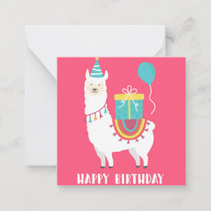 Birthday Llama Mitteilungskarte