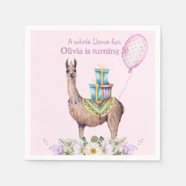 Birthday Llama Serviette