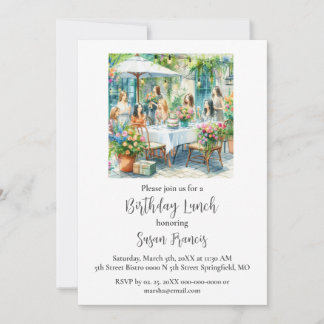 Birthday Lunch Chic Ladys Einladung