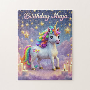 Birthday Magic Poster Whimsical Einhorn Kinder Par