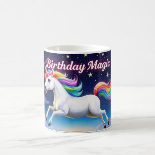 Birthday Magic Whimsical Einhorn Teetasse Tasse