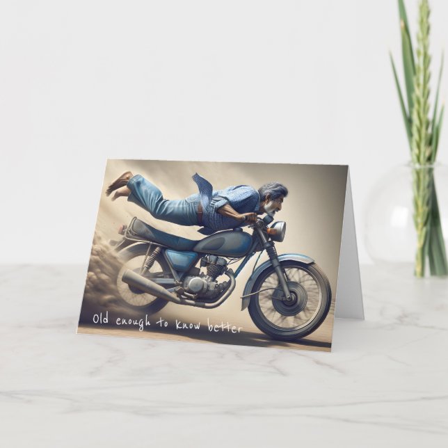 Birthday Man on Dirt Bike Karte (Vorderseite)