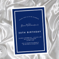 Birthday Marine blau weiße minimalistische Männer