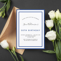 Birthday Marineblau Weiße minimalistische Männer T
