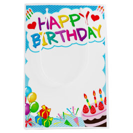 Birthday Medium Geschenktasche Mittlere Geschenktüte