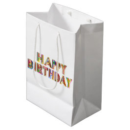 Birthday Medium Geschenktasche Mittlere Geschenktüte