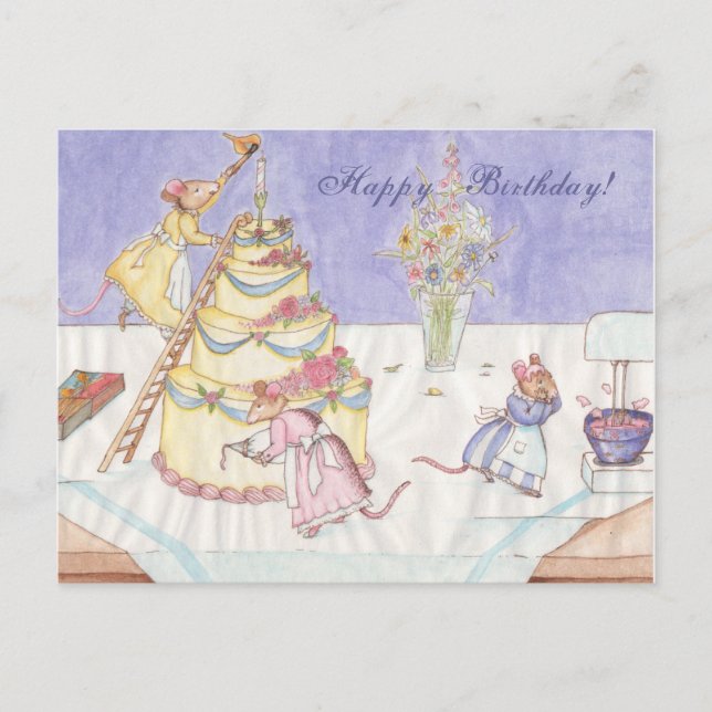 Birthday Mice Postkarte (Vorderseite)