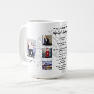 Birthday Milestones FOTO COLLAGE Family Tree Gift Kaffeetasse