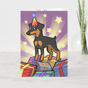 Birthday Miniature Pinscher / Manchester Terrier Karte
