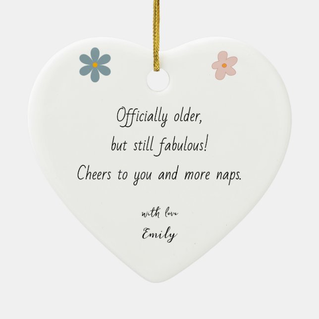 Birthday Moments Captured Photo & Message Ornament (Hinten)