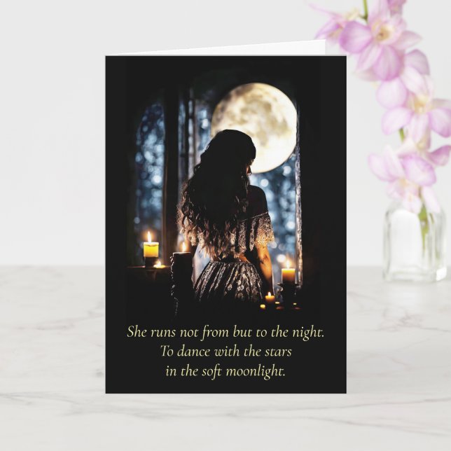 Birthday Moon Child Wicca Spirituell Inspiriert si Karte (Orchidee)