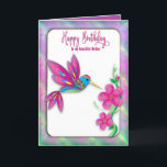 Birthday Mother Abstrakt Colorful Hummingbird Karte<br><div class="desc">Sehen Sie viele andere Produkte mit den gleichen und/oder ähnlichen Designs. Suchen Sie auf meiner Website nach MEINEN SAMMLUNGEN,  dann scrollen Sie runter zum Abstrakten Hummingbird</div>