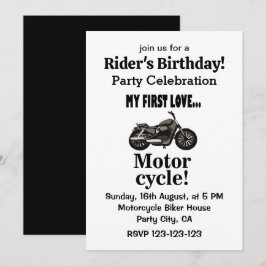Birthday Motorrad Klassisches Motorrad Einladung