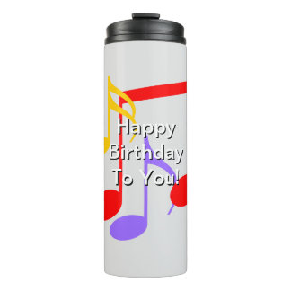 Birthday Music Notes   Thermosbecher