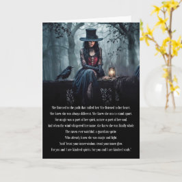 Birthday Mystical Magical Raven and Woman Karte