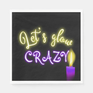 Birthday Neon Signing mit Candle Serviette